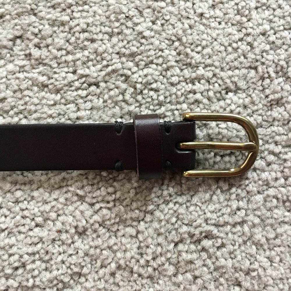 Uniqlo Women's Vintage Skinny Belt - Dark Brown